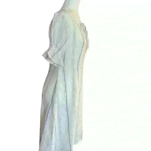 906 The Label Midi Dress Pin Striped 100% Rayon Size XL​ - Picture 3 of 8